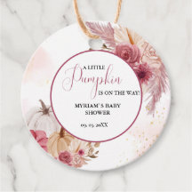 Fall Pink Pumpkin Floral Girl Dusche