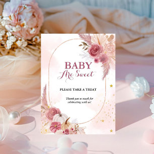 Fall Pink Pumpkin Girl Babydusche Gefälligkeitszei Sockelschild