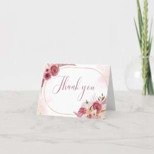 Fall Pink Pumpkin Girl Dusche Danke Karte