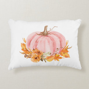Fall Pink Pumpkin und Rainbows Akzent Pillow Dekokissen