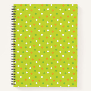 Fall Polka Dot Spiral Notebook Notizbuch