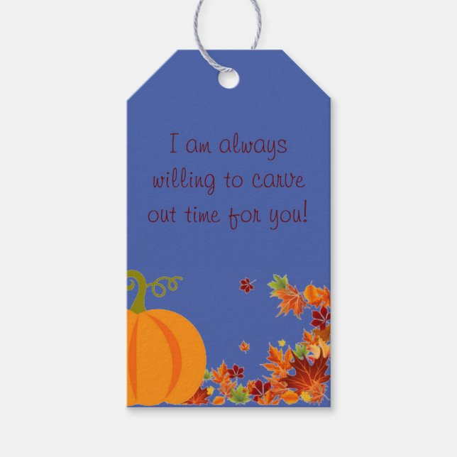 Fall-Pop nach Tag Geschenkanhänger (Vorderseite)