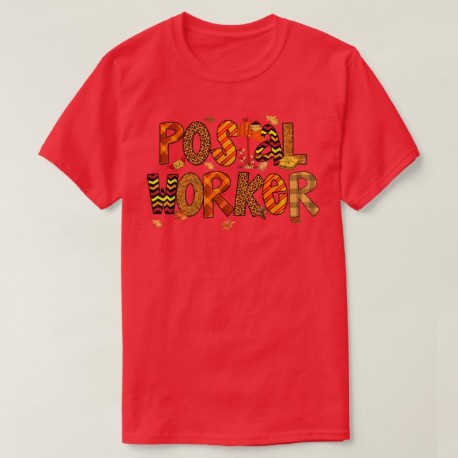 Fall Postal Worker Mail Worker Fall  T-Shirt (Design vorne)