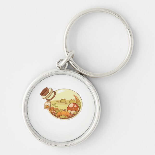 Fall Potion With Froggies Classic Schlüsselanhänger (Vorne)