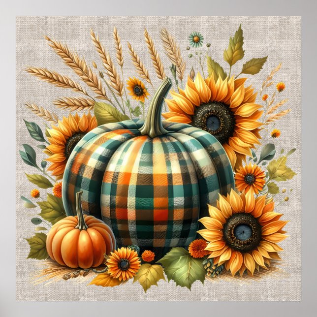 Fall Pumpkin Artwork Poster (Vorne)