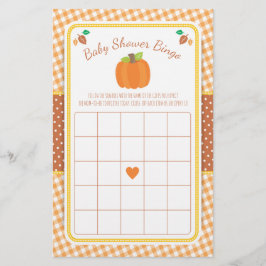 Fall Pumpkin Baby Dusche Bingo Game
