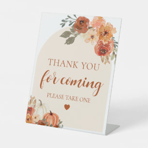 Fall Pumpkin Baby Dusche Danke, dass Sie gekommen  Sockelschild