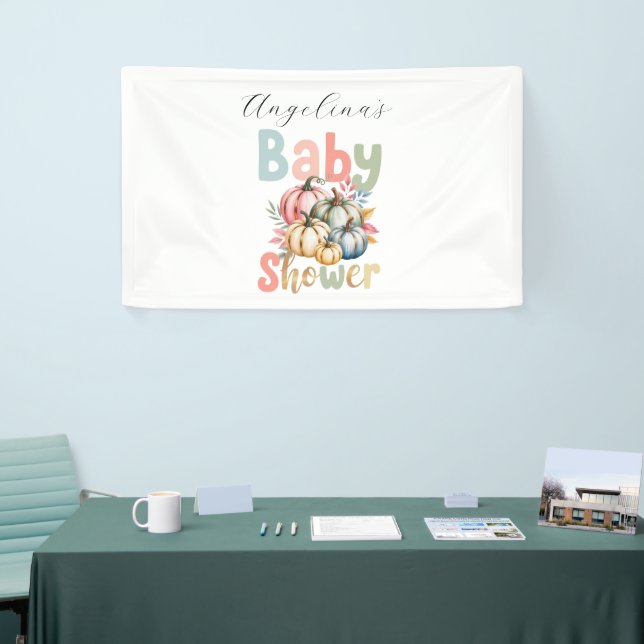Fall Pumpkin Baby Dusche Gefallen Banner (Messeveranstaltung)