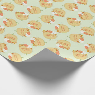 Fall Pumpkin Baby Dusche Geschenkpapier