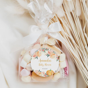 Fall Pumpkin Baby Duschgeschenk für runde Labels Runder Aufkleber