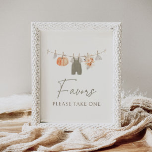 Fall Pumpkin Baby Kleidung Baby Dusche Favorit Sch Poster