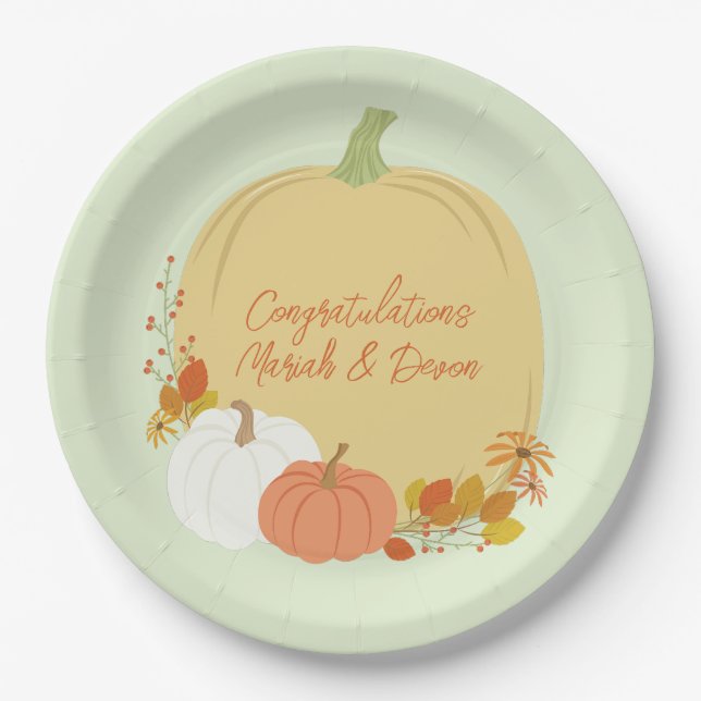 Fall Pumpkin Baby Shooting Paper Teller (Vorderseite)