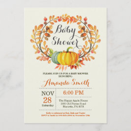 Fall Pumpkin Baby Shower Einladungskarte
