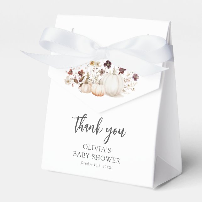 Fall Pumpkin Baby Shower Geschenkschachtel (Vorderseite)