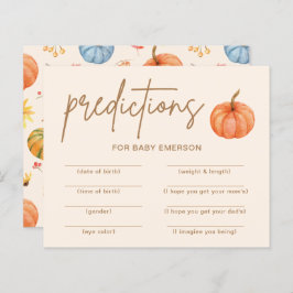 Fall Pumpkin Baby Shower Vorhersagen Spiel