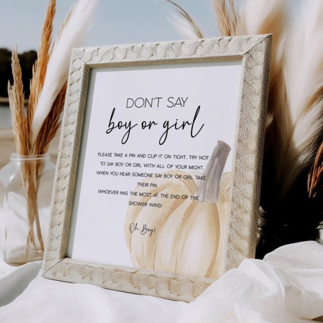 Fall Pumpkin Baby Showspielplakat Poster (Von Creator hochgeladen)