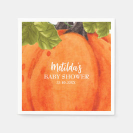 Fall Pumpkin-Babydusche Serviette