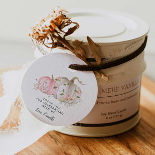 Fall Pumpkin Birthday Favor Tags Geschenkanhänger