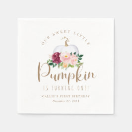 Fall Pumpkin Birthday Serviette