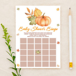 Fall Pumpkin Blätter Bingo Baby Shower Game Briefpapier