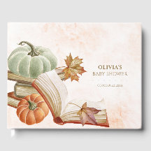 Fall Pumpkin Book Theme Baby Shooting Guest Book