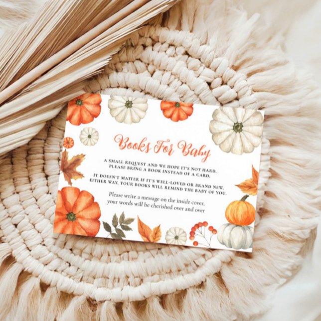 Fall Pumpkin Books for Baby Card Mitteilungskarte (Von Creator hochgeladen)