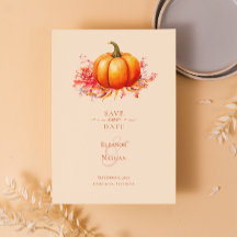 Fall Pumpkin Botanische Hochzeit retten das Datum