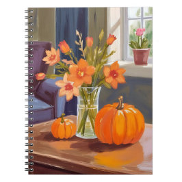 Fall Pumpkin Bouquet | Orange Flowers Autumn Notizblock