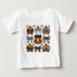 Fall Pumpkin Bow Baby T-shirt