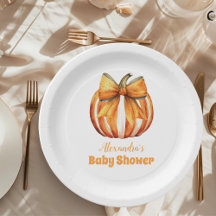 Fall Pumpkin Bow Girl Baby Dusche