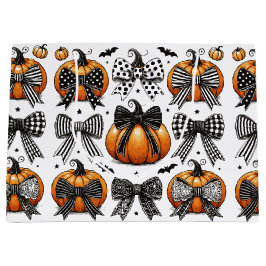 Fall Pumpkin Bow Große Geschenktüte