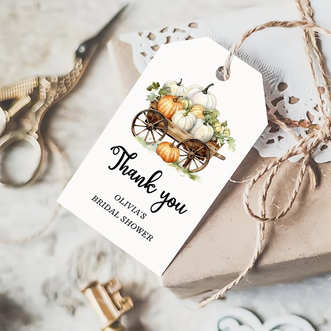 Fall Pumpkin Brautparty Gefallen Dankeschön Gesche Geschenkanhänger (Von Creator hochgeladen)