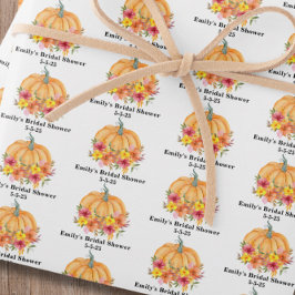 Fall Pumpkin-Brautparty Geschenkpapier Set