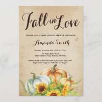 Fall Pumpkin Bridal Dusche Einladung