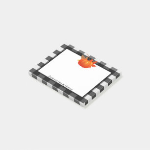 Fall Pumpkin Buffalo Karierte Personalisierte Noti Post-it Klebezettel