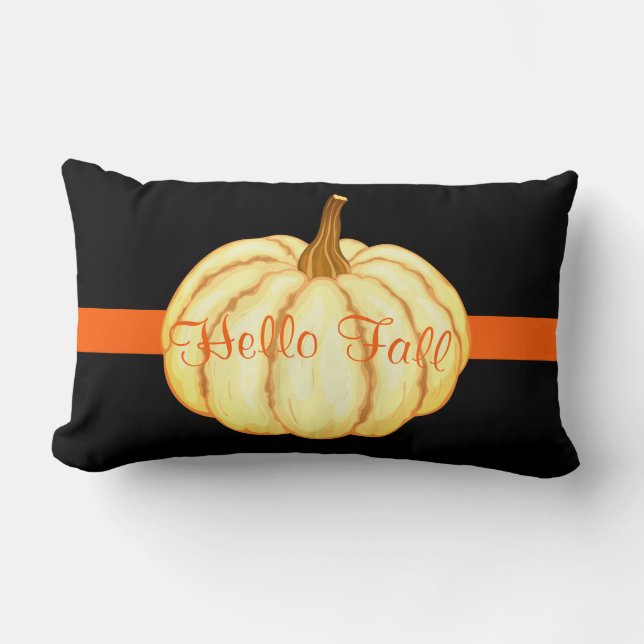 Fall Pumpkin Cotton Throw Kissen (Vorderseite)