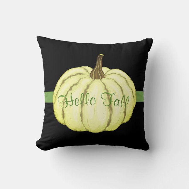 Fall Pumpkin Cotton Throw Kissen (Vorderseite)