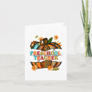Fall Pumpkin dankbar gesegnete Preschool-Lehrer Karte