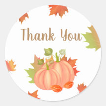 Fall Pumpkin Danke Stickers