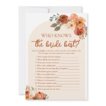 Fall Pumpkin, der die Bride Best Bridal Game kennt