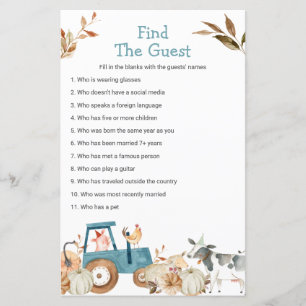 Fall Pumpkin Farm Animal Finde Game