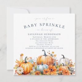 Fall Pumpkin Floral Baby Dusche Sprinkle Einladung