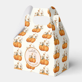 Fall Pumpkin Floral Baby Shower Custom Geschenkschachtel