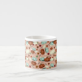 Fall Pumpkin Floral Espressotasse