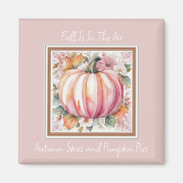 Fall Pumpkin Floral Magnet (Vorne)