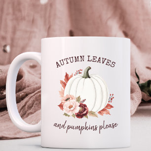 Fall Pumpkin Floral Watercolor Kaffeetasse