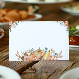 Fall Pumpkin Food Zelt Platzkarte