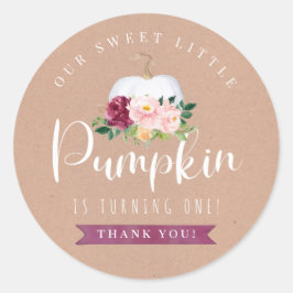 Fall Pumpkin Geburtstag Gunst Sticker Custom Age