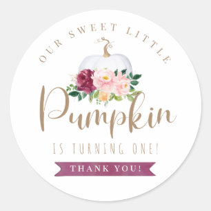 Fall Pumpkin Geburtstag Vielen Dank Sticker