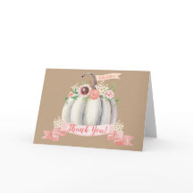 Fall Pumpkin geklappt Dankeschön Karte